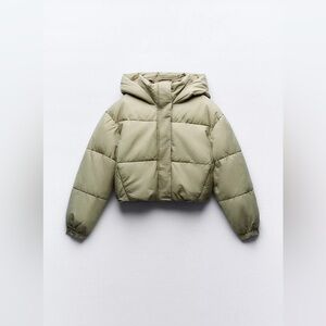 Zara Taupe Brown Anorak Washed Effect Jacket in XS!